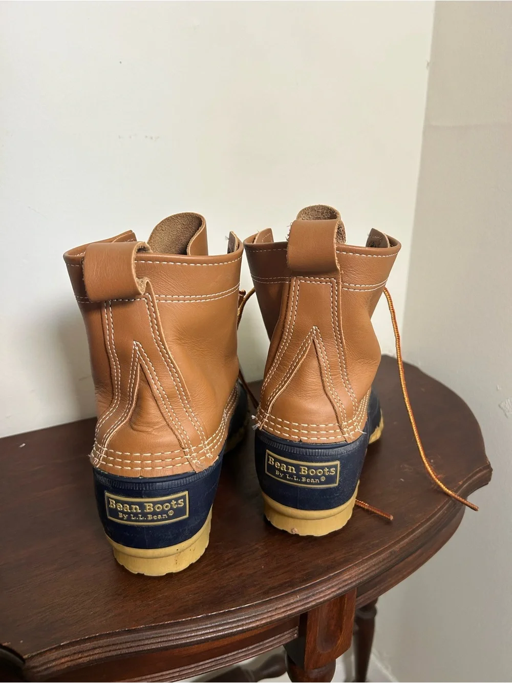 L.L. Bean Brown and Navy Men's Waterproof Duck Boots